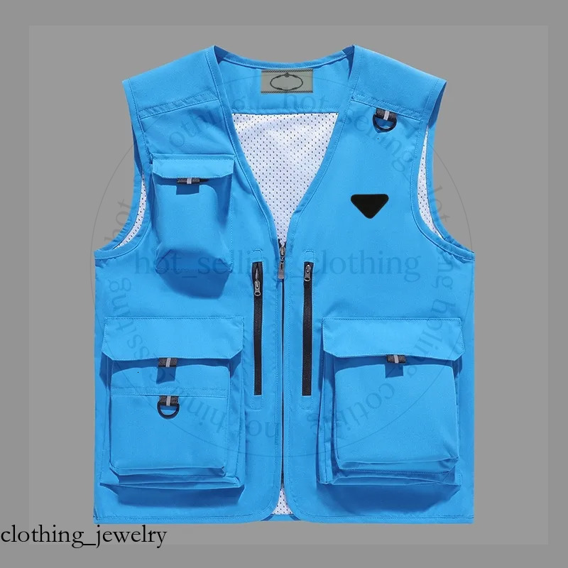 Men's Vests Designer Jacket Tank Top Stylist Luxury Women's Men Vest Outdoor Camping With Multiple Pockets High Quality Couples Windproof