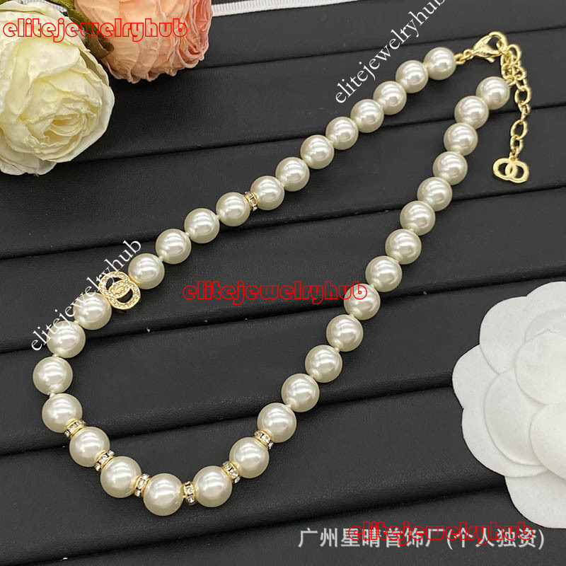CH CC Jewelry Classic Elegant Luxury Fashionable Niche Trendy Versatile Letter Double O Bead Mix-And-Match Necklace Channel Necklace