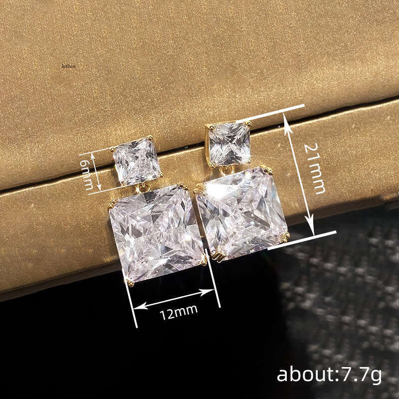 manufacturer's original hot-selling earrings for women geometric square design jewelry stylish and trendy ins accessories