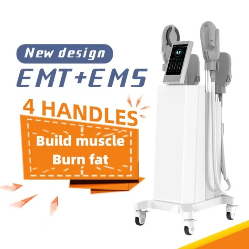 Latest Emslim Ems Muscle Stimulator Body Slimming Machine Fitness Fat Burning Device 135Hz High Efficiency Salon Use Zz.V1.1B