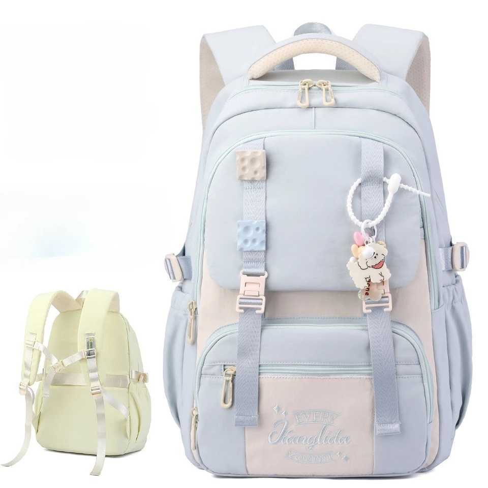 Capacity Large School Bag for teenager Girls Double Shoulder Bag Campus Backpack with Spine Protection Lightweight schoolbag S2608045SSQ