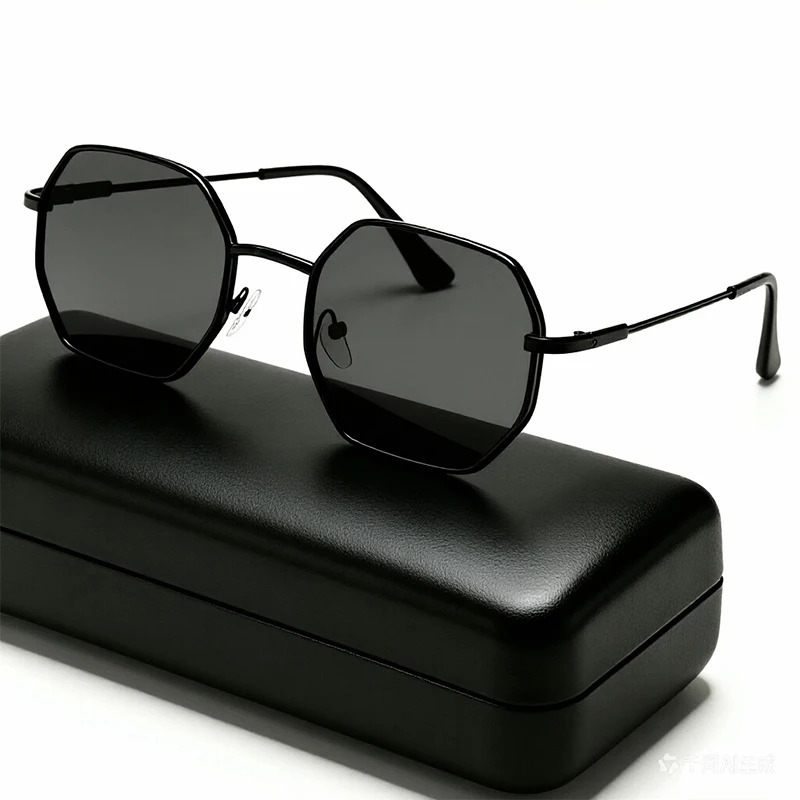 Classic Metal Punk Square Sunglasses Men Women Retro Double Bridges Fashion Polygon Sun Glasses Trendy Vintage Shades UV400 2026 260804