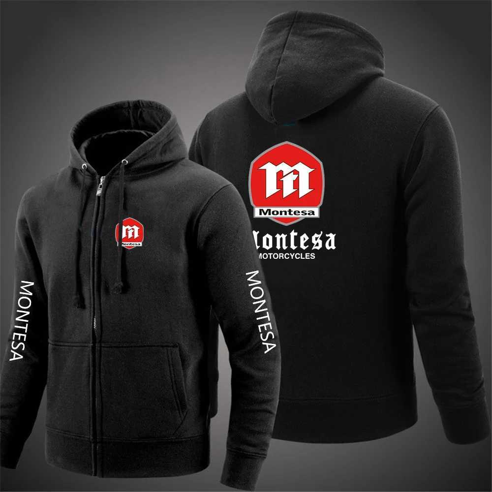 2025 Spring Autumn Men's Montesa Motorcycle Print Pullover Hooded Coat High Strt Fashion Jacket Slim Versatile Coat S2608053O7W