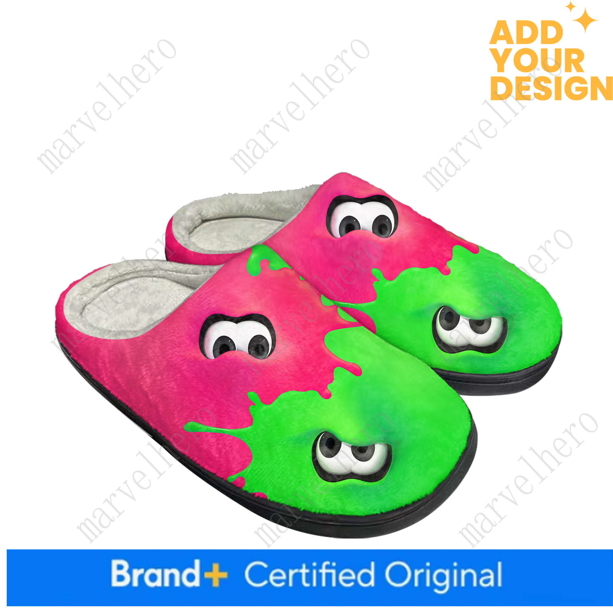 Splatoons Home Cotton Slippers Mens Womens Youth Cartoon Games High Quality Plush Bedroom Keep Warm Shoes Custom Thermal Winter Slipper Indoor Warm