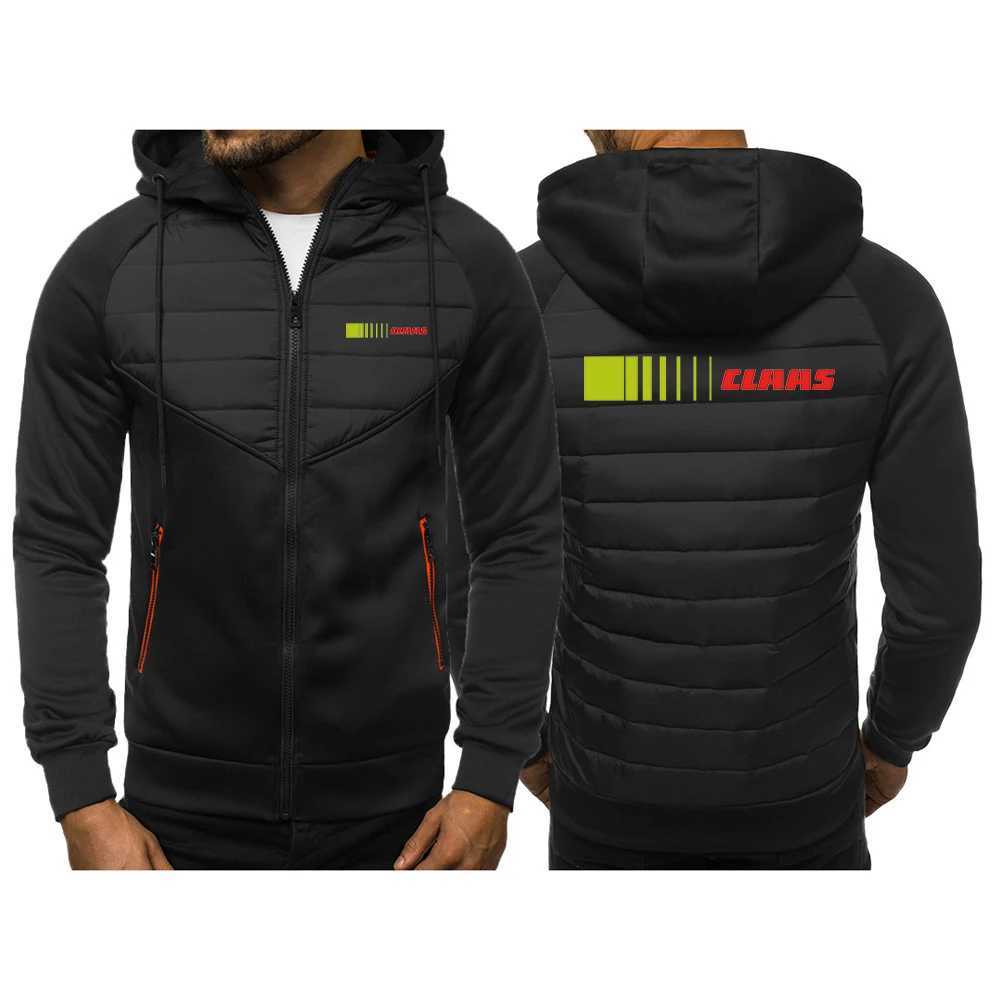 Claas 2024 NEW Style Men's Spring And Autumn Leisure Fashion Jacket Thr-Color Stitching Sweatshirts Cotton Comfortable Tops S2608053F2O