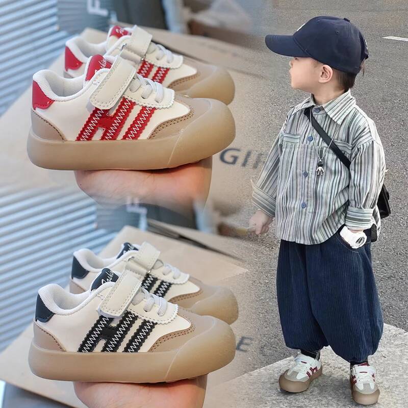 Kids Lightweight Casual Boys Girls Non Slip Breathable Flexible Comfortable Design Sneakers Children's Outdoor Play Shoes 26Y0805