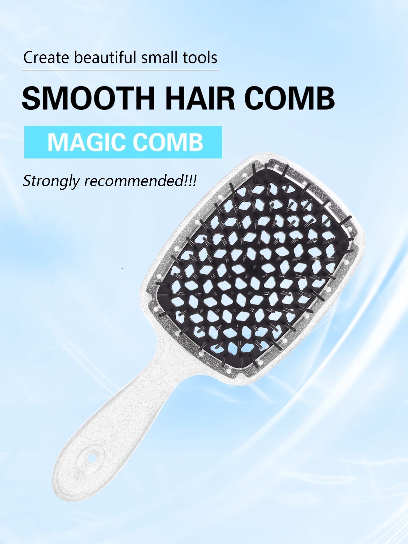 Air Cushion Comb Tangled Hair Comb Hair Brush Massage -static Hollow Out Wet Hair Brushes Barber Sequins Styling Tool 260805