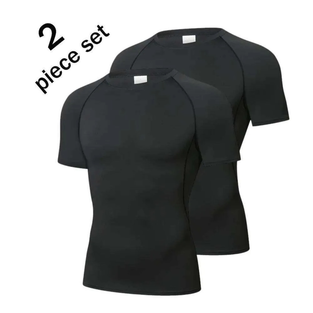 2026 Gym Clothe Set 2 Pcs Men's Running * workout set Compression T Shirts Quick Dry Soccer Jersey Fitness Jogging Sportswear Gym Sport Short