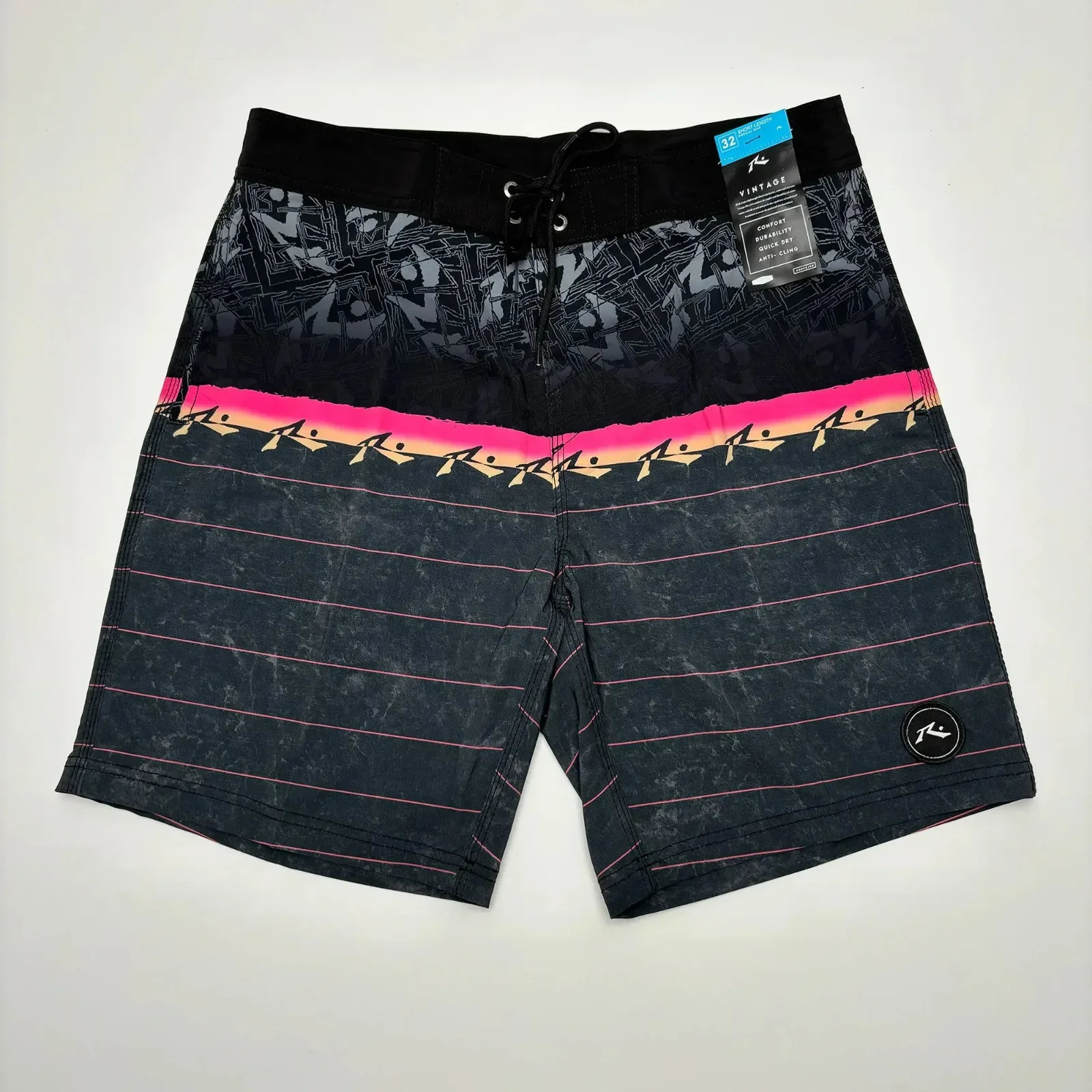 Vintage Rusty Men's Surf Swim Trunks Lightweight Mens Bermuda Quick Dry Beach Boardshorts Print Board Shorts 260805