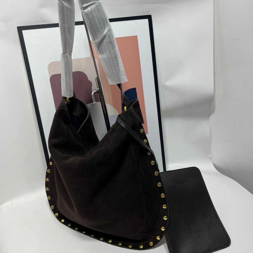 Trendy Large Capacity Saddle Suede Bag Vintage Shoulder Underarm Bags For Women Designer Bags Luxurys Handbags 260805