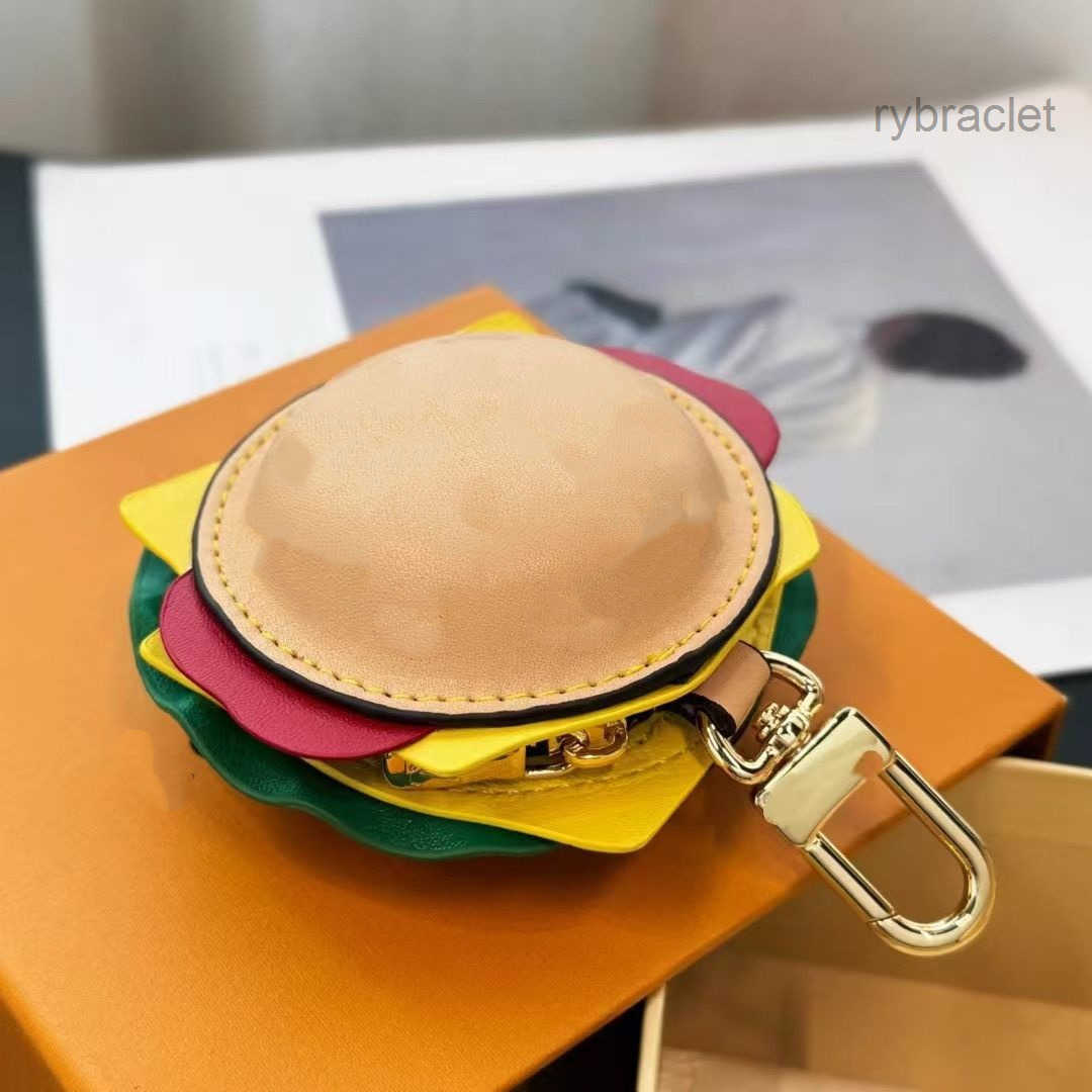 Designer Keychains Light luxury fashion burger design zero wallet mens and womens universal key bag headphone bag