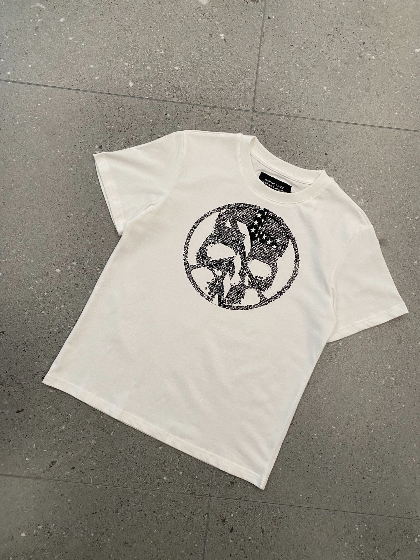 Skull print T-shirt personalized dark retro trend INS loose hip-hop trend T-shirt y2k