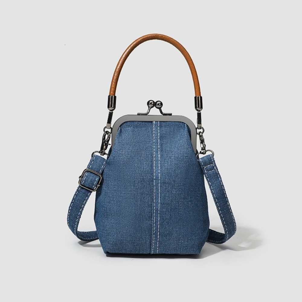 Women Style New Handbag Vintage Versatile PU Leather Designer Shoulder Bag Ladys Denim Purses Blue Black Brown Crossbody Bags H260805