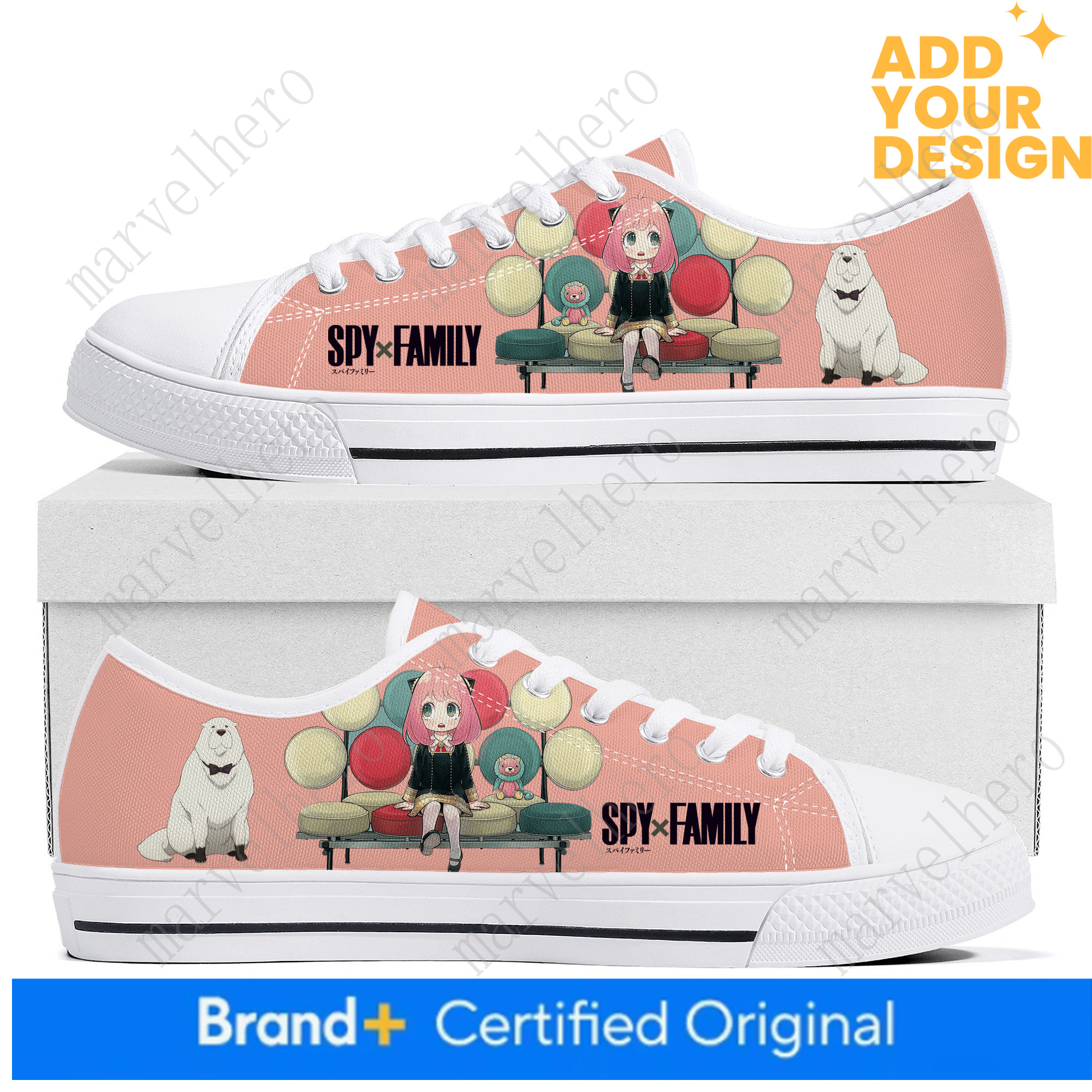 SPY FAMILY Low Top Shoes Mens Womens Teenager Cartoon Anime High Quality Canvas Sneaker Casual Unisex Couple Shoes Custom Shoe