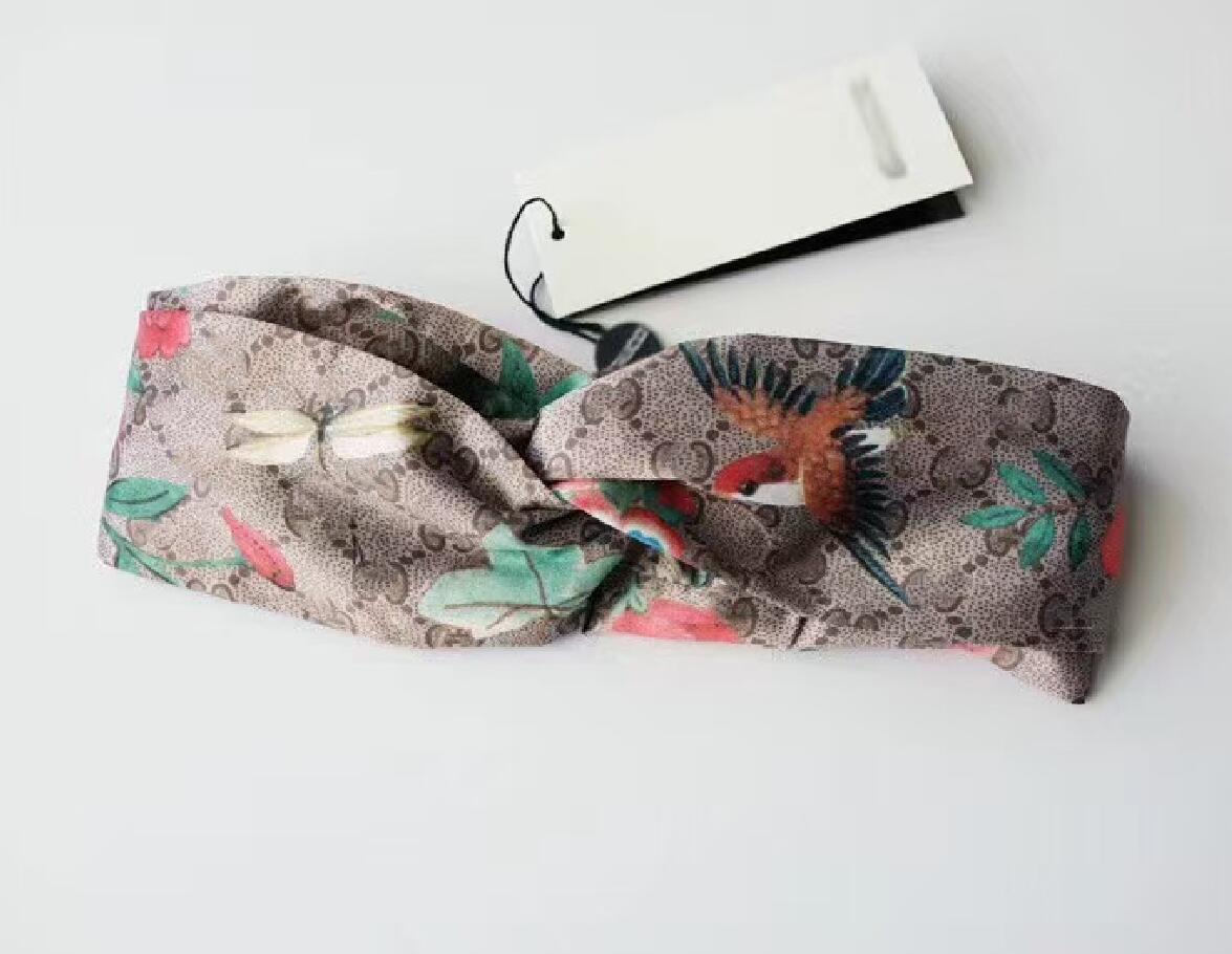 Luxury Elastic Turban Heabands G Silk Blooms Flower hair bands Bandanas for Women High Quality Designer headband Headwraps