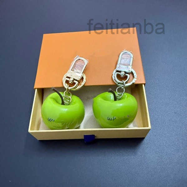 Keychains Designer Apple Bag Charm Women Key Rings keychain RetroCool apple Motif In Glittery Resin Clip it To Favorite Bag Set of Keys For Refreshi
