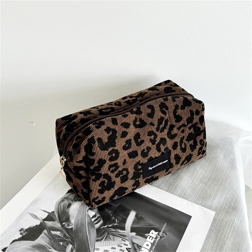 Unique Leopard Print Makeup Bag Large-Capacity Cosmetic Organizer Lipstick Storage Pouch 260728