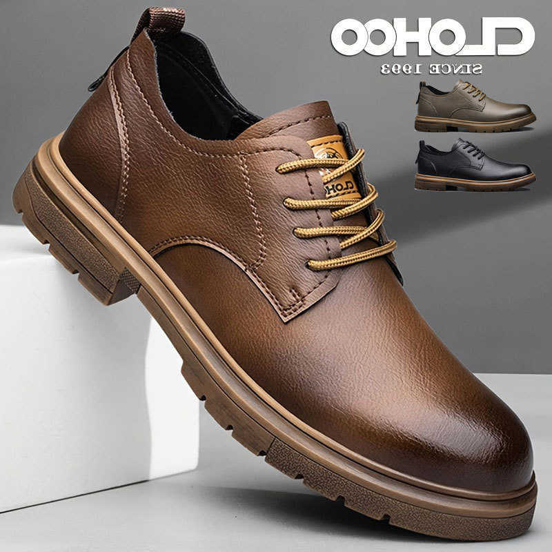 men's handmade 52/2000 shoes CLOHOO business casual leather shoes breathable soft sole comfortable classic lace-up men's shoes H260805