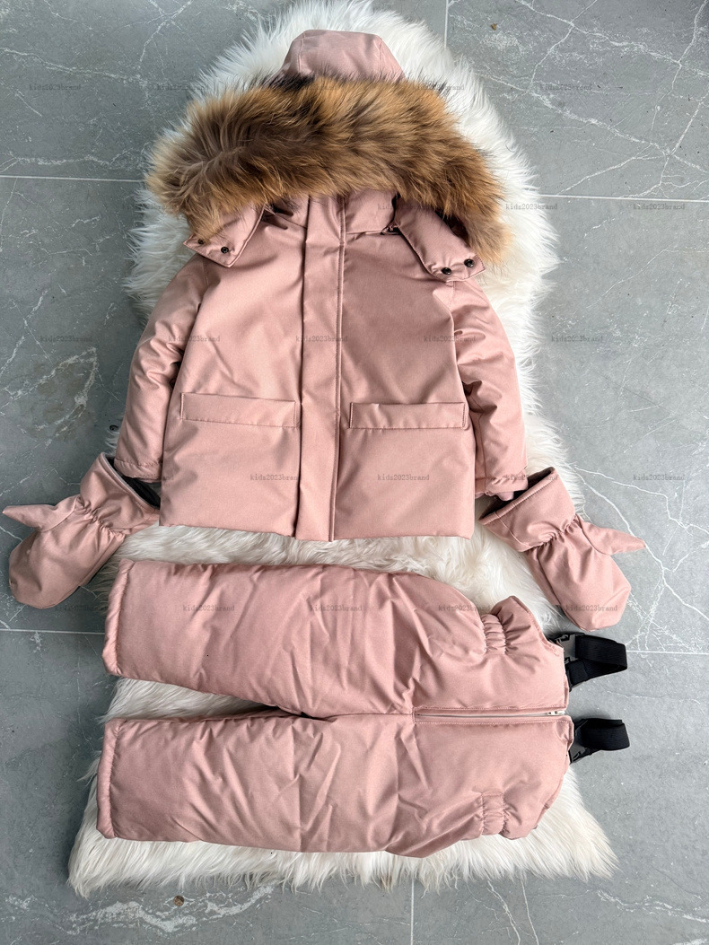 New baby down coat suits Cotton filling child Tracksuits Kids designer Clothes Winter color jacket and down overalls A978X27N343