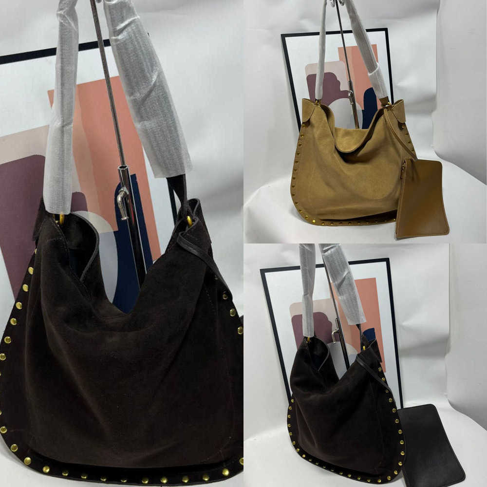 Trendy Large Capacity Saddle Suede Bag Vintage Shoulder Underarm Bags For Women Designer Bags Luxurys Handbags 260805