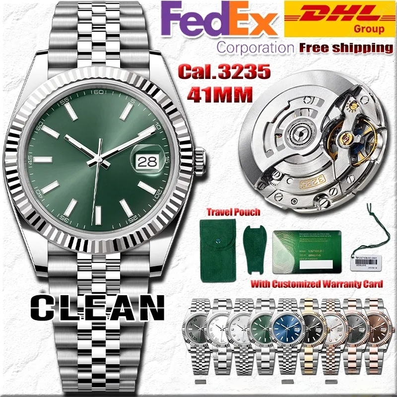 Clean Factory Men Luxury Designer Watches 41MM 3235 Automatic Movement Stainless Steel Sapphire Luminous 10ATM With Customized Warranty Card Travel