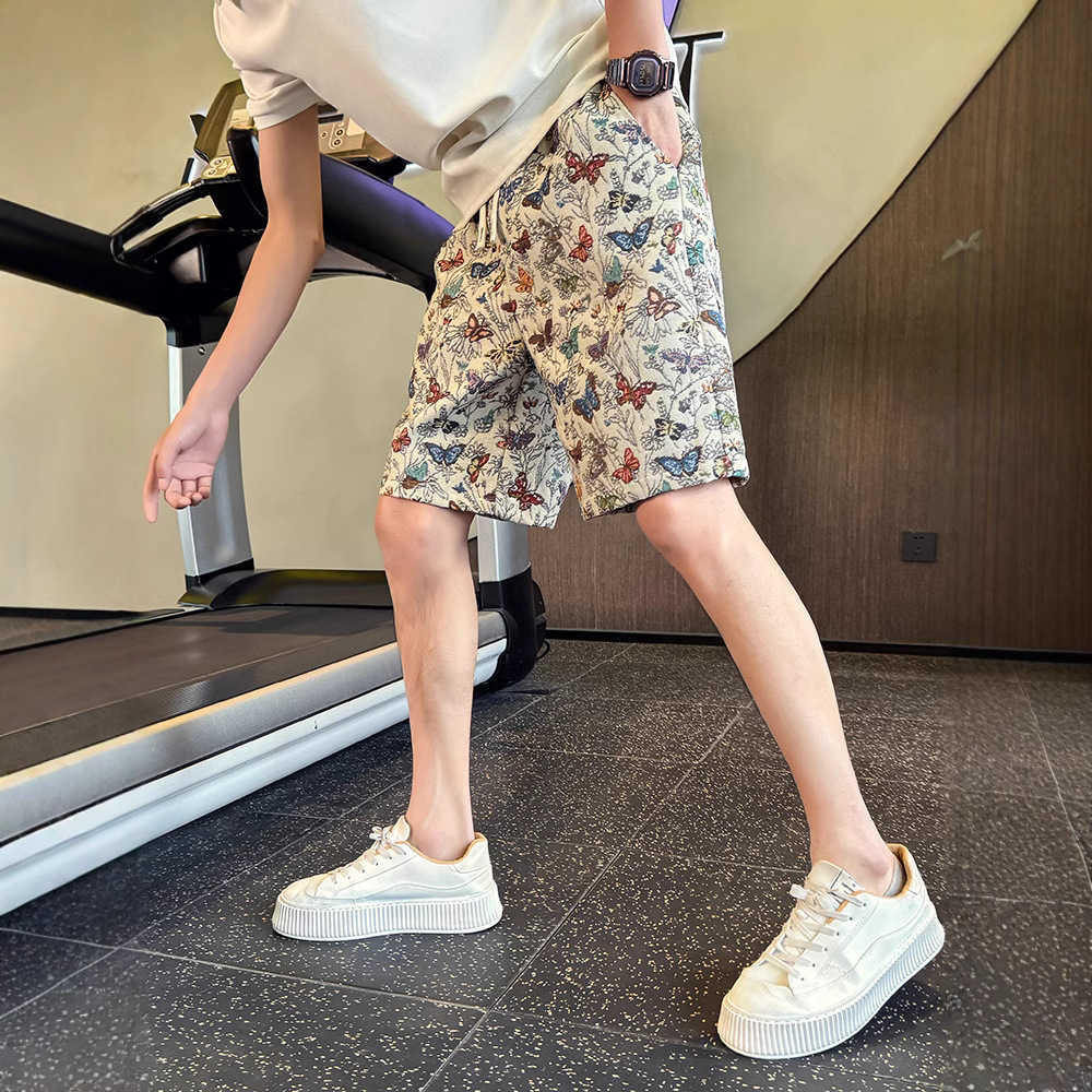 Casual men's shorts high-end trendy brand mid-length sports pants summer thin men's pants 2025 new beach shorts S260804SRNG