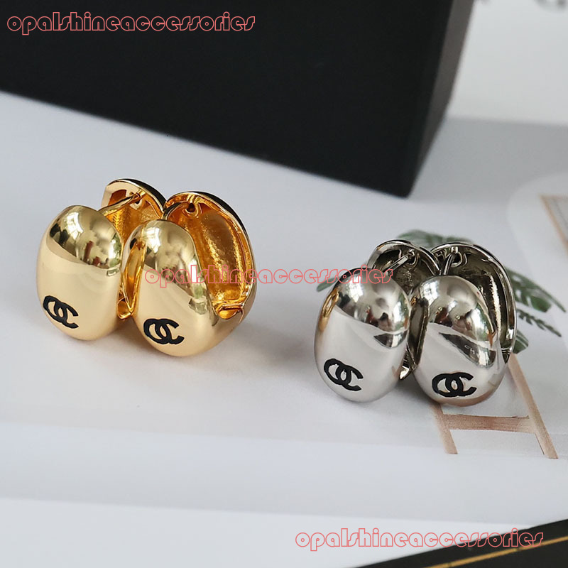CHANNEL Earring New small oval earrings are simple and versatile suitable for different styles everyday wear women's S sier studs CC