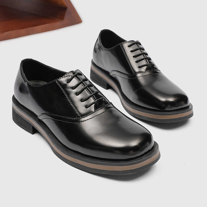 Men's Lace -Up Casual Elegant Shoe Classic Anti-Slip And Wear-Resistant Oxford Shoe Comfortable Square-Toed Business Shoes H260805