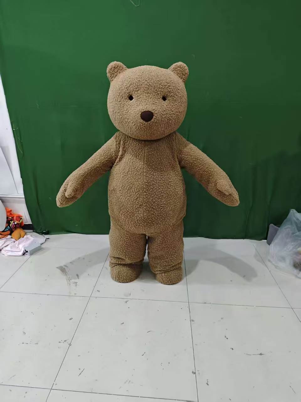 Brown Teddy Bear Mascot Costume Soft Sherpa Fleece Adult Plush Fancy Dress for Birthday Parties Wedding Proposals Free Shipping
