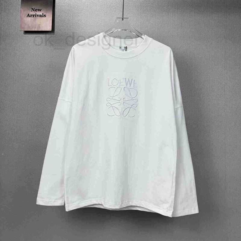 Men's Hoodies & Sweatshirts Designer Correct version of high-quality L new trendy brand letter embroidered long-sleeve t-shirt unisex O6F2
