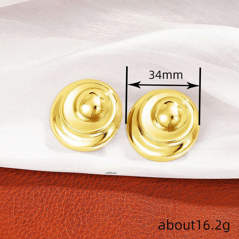 Factory Direct Sale Exaggerated Design for Women Punk Heavy-Duty Disc Earrings Shein Best-Selling Hot Item