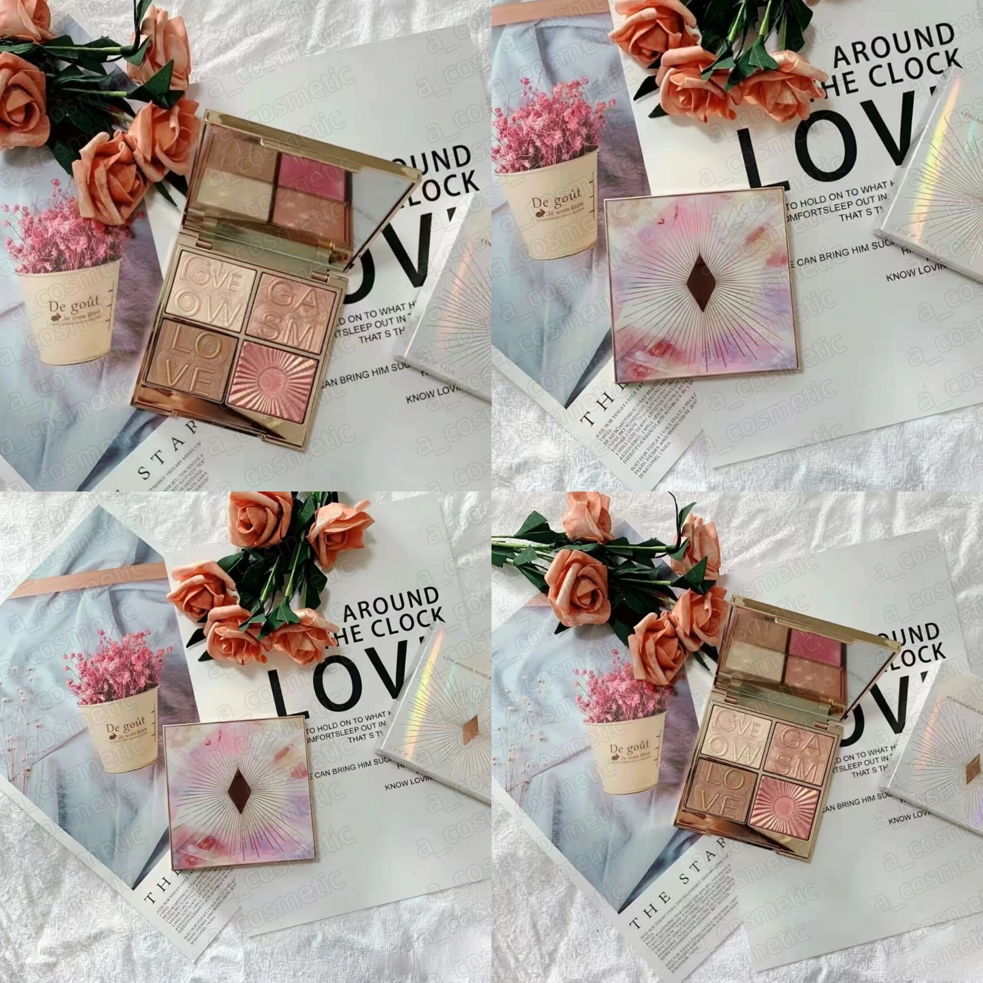Eye shadow Comprehensive Palette 4 in 1 Blush Multi-Use Eyeshadow And Highlighter Palette Face Beauty Makeup Bronzed Glowing Eye shadow
