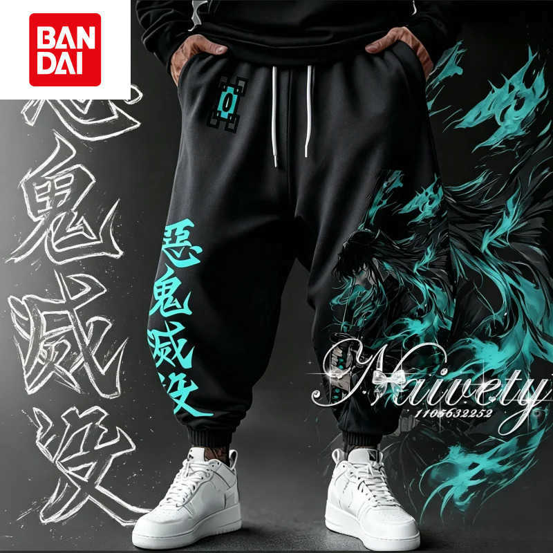 Bandai 2026 Summer Demon Slayer Tokito Muichiro Anime 3D Print Trousers Quick Dry Sportswear for Adults Kids Parent-child Outfits L260805O0NJ