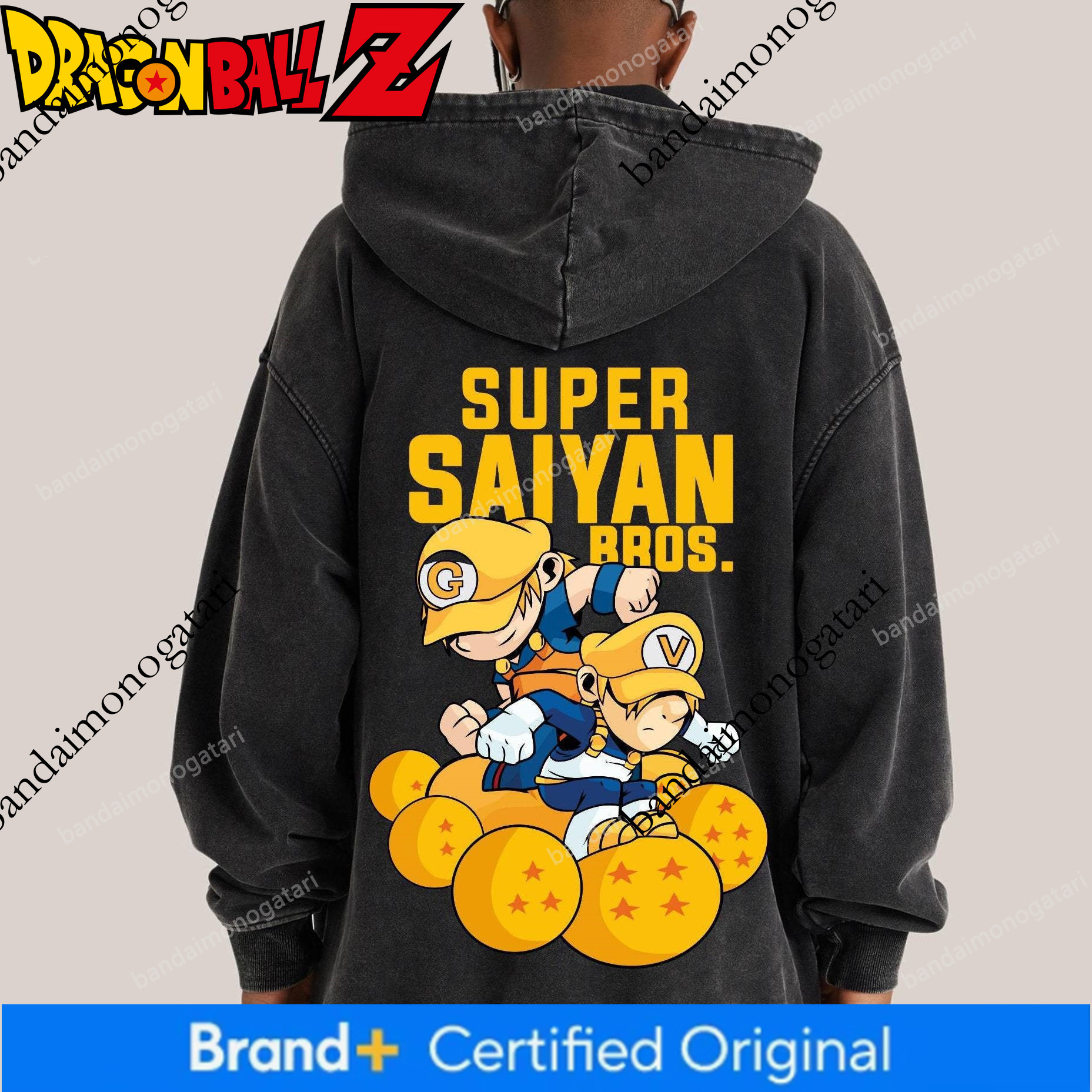 Washed vintage Dragon Ball Goku series hoodie, Japanese anime, autumn winter 330G heavyweight hooded sweatshirt, distressed and loose fit a613