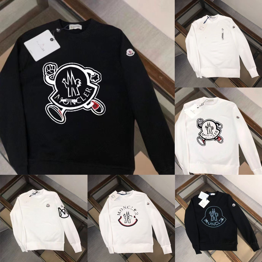 Mon sweatshirt solid color printed badge, various pullover styles, versatile fashionable, with correct lettering, hoodie, fleece-lined and thickened