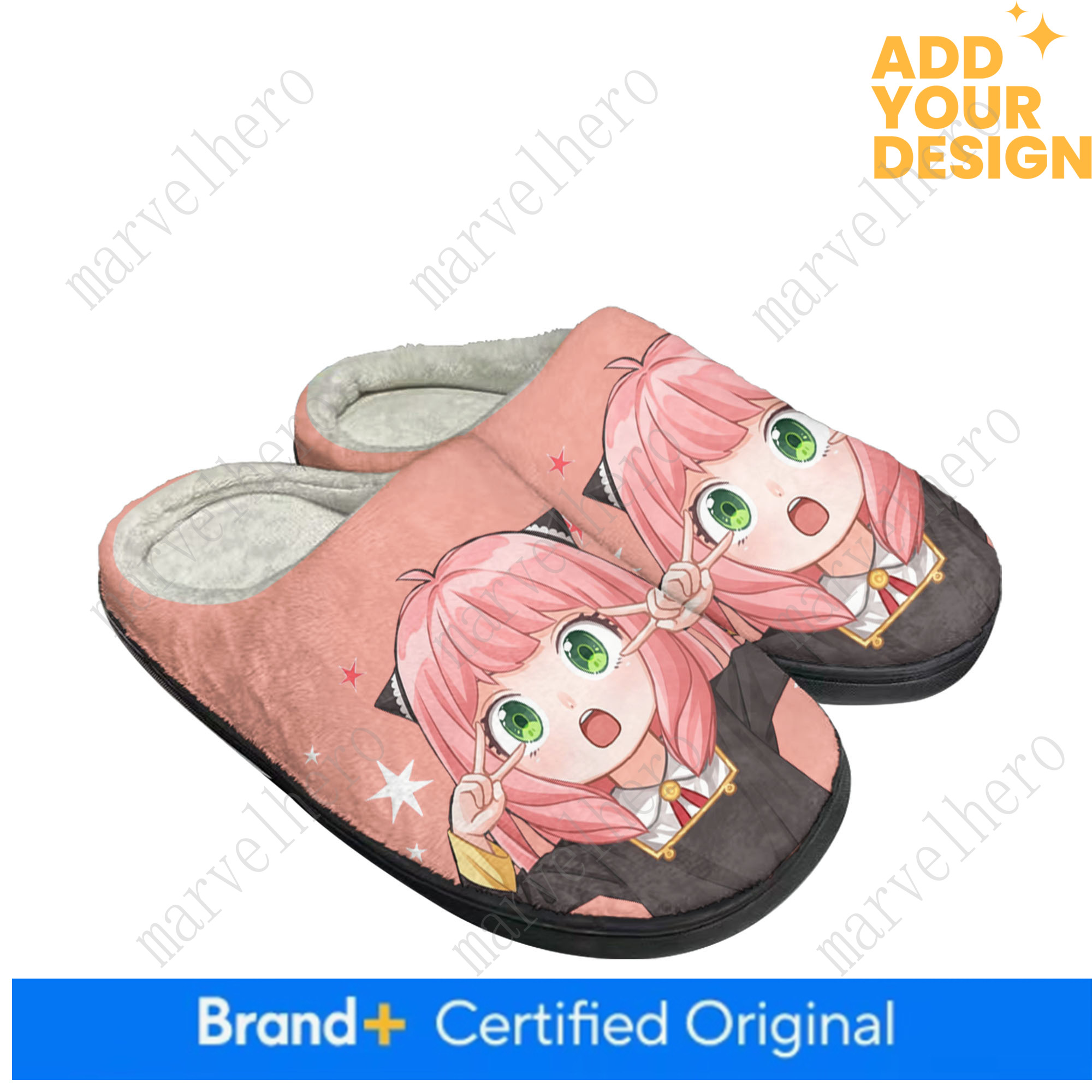 SPY FAMILY Home Cotton Slippers Mens Womens Youth Anime High Quality Plush Bedroom Keep Warm Shoes Custom Thermal Winter Slipper Indoor Warm Shoes