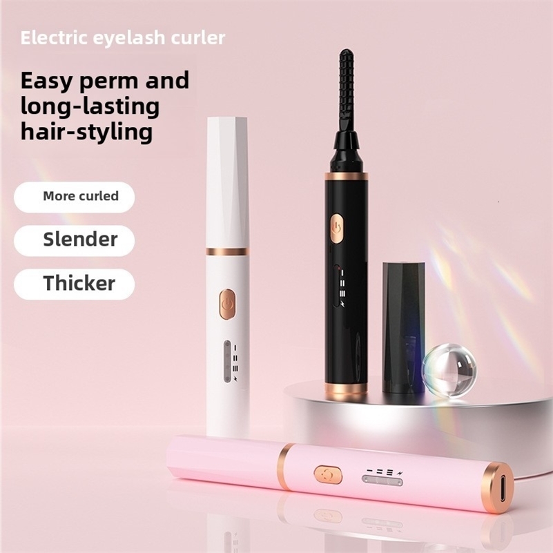 Portable Heated Electric Women Stereotypes Eyelash Curler USB Rechargeable Long Lasting Eyelash Curler Quick Heated Beauty Tools 260715ww