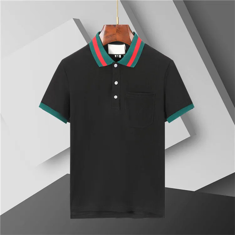 2026 Italy Mens Designer Polos Shirts Men's Italy Polo's Shirt with High-Street Embroidery - Cotton Fabric Featuring Snake Bee Prints Asia