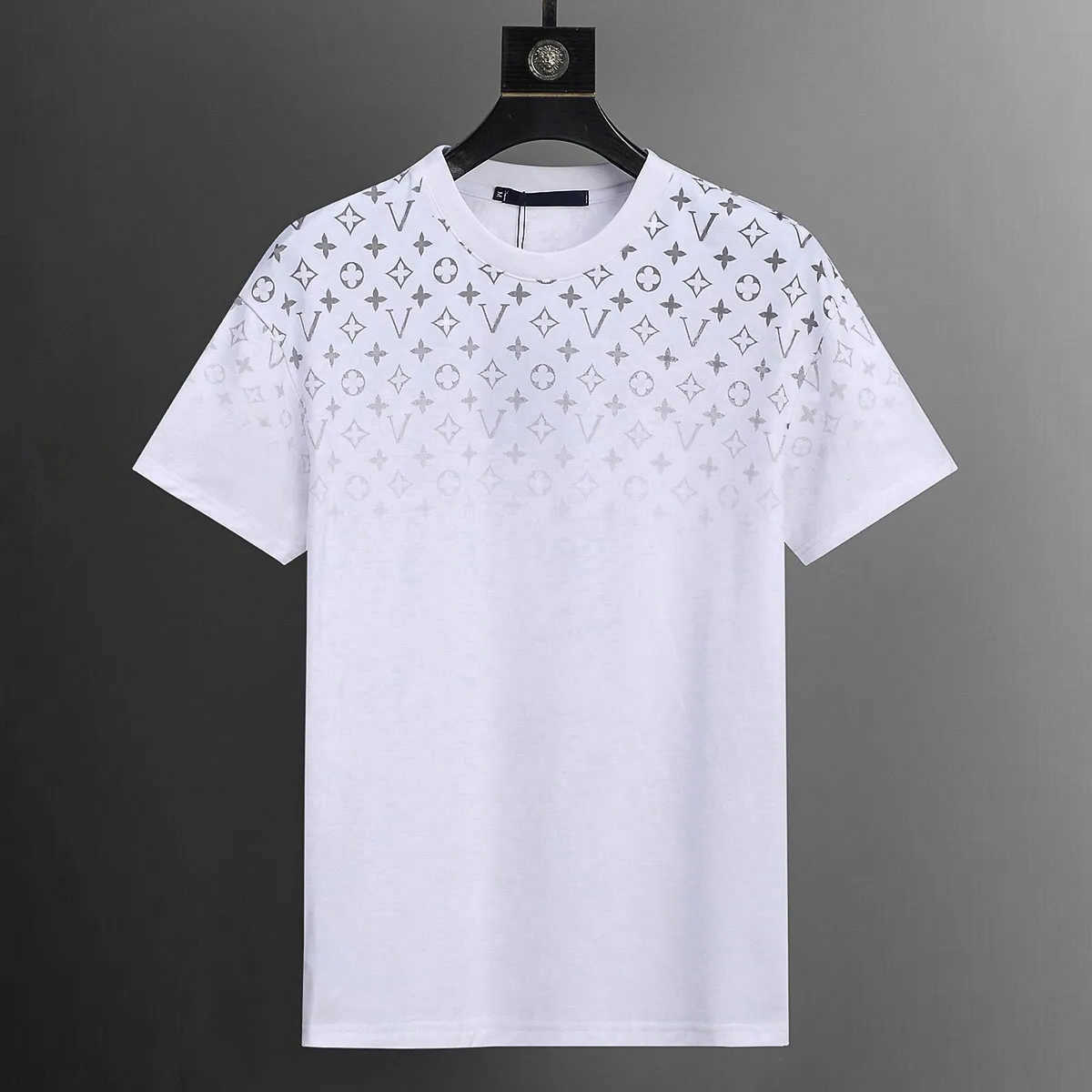 t designer shirt fashionable round neck embroidery letter polo mens tshirt 100% cotton summer casual loose tshirt D260805