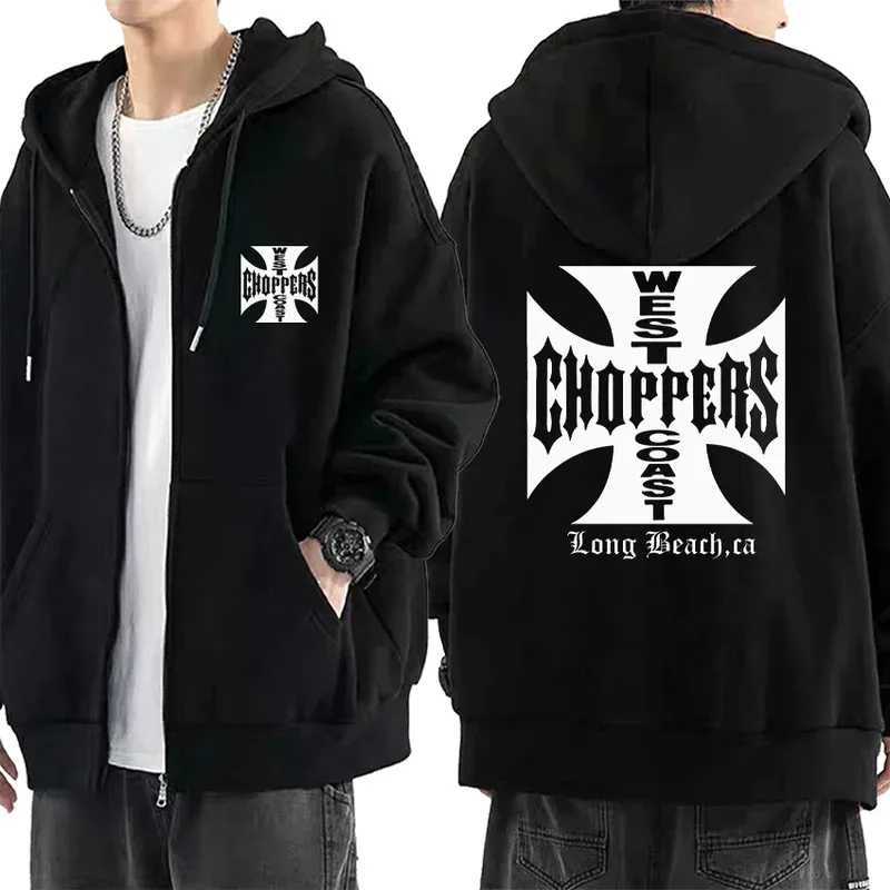 Paul Walker shirt West Coast Choppers retro printed hoodie men's fashion top hip-hop jacket zipper jacket hot selling strtwear S260805UIT5