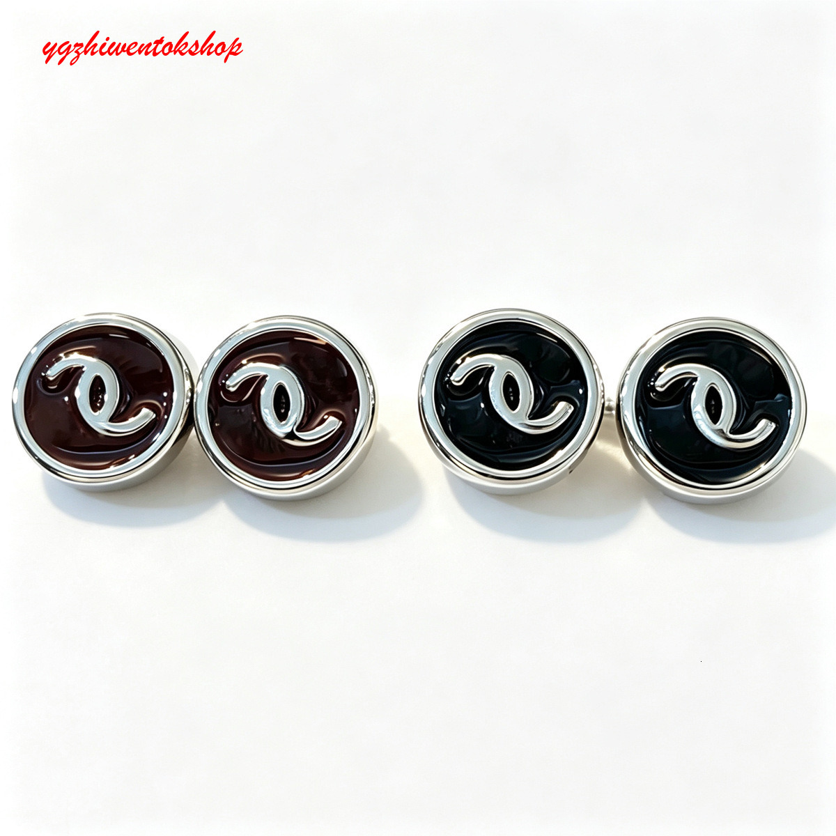 box Designer cc Earrings 26 Models Round Enamel Earrings Niche Earrings For Everyday Wear channel