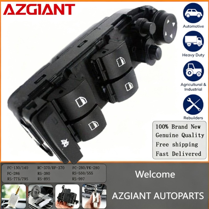 AZGIANT Automotive Window Regulator Main Switch Front Driver Side Power Window Control Replacement Component For BMW X5 E70 3.0si 4.8i M X6 E72 4.4T