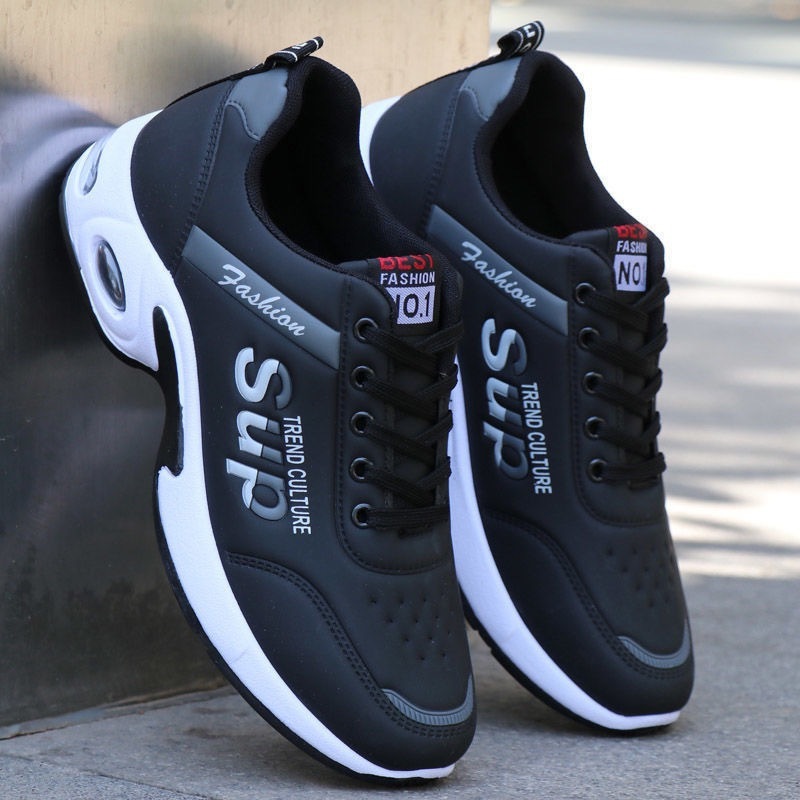 2026 new sports shoes height increasing shoes fashionable shoes anti slip and odor resistant running shoes waterproof mens shoes with leather surfac