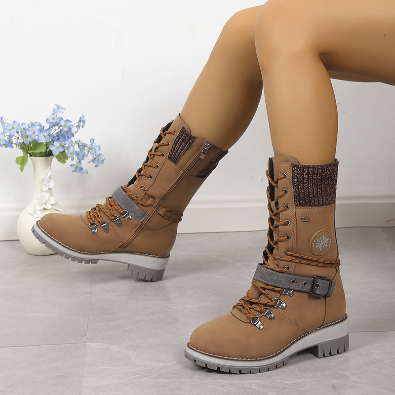 Luxury Boots 2026 Winter Women's Shearling High Top Snow Boots, Thick Warm Fur Lined Winter Shoes Free Shipping
