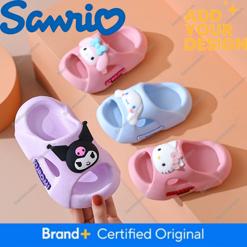 Cross-border Sanrio children's slippers for summer girls, indoor home use, soft-soled, non-slip, thick-soled, anti-slip sandals 05d
