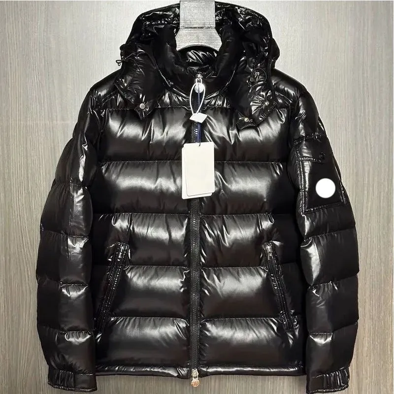 Men's Puffer Jacket Designer Maya Jackets Down NFC Arm Scan Round Zipper Shiny Matte Couple Street Style Winter Winterjacke Down Parka Waterpro