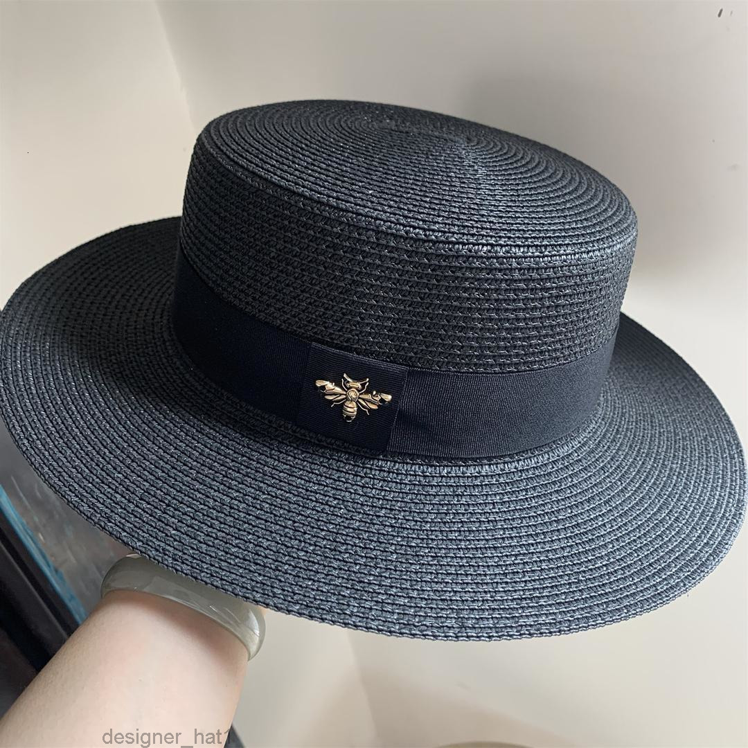 2024 luxury designer bee cap bucket fashion men women fitteed top hats high quality straw sun caps