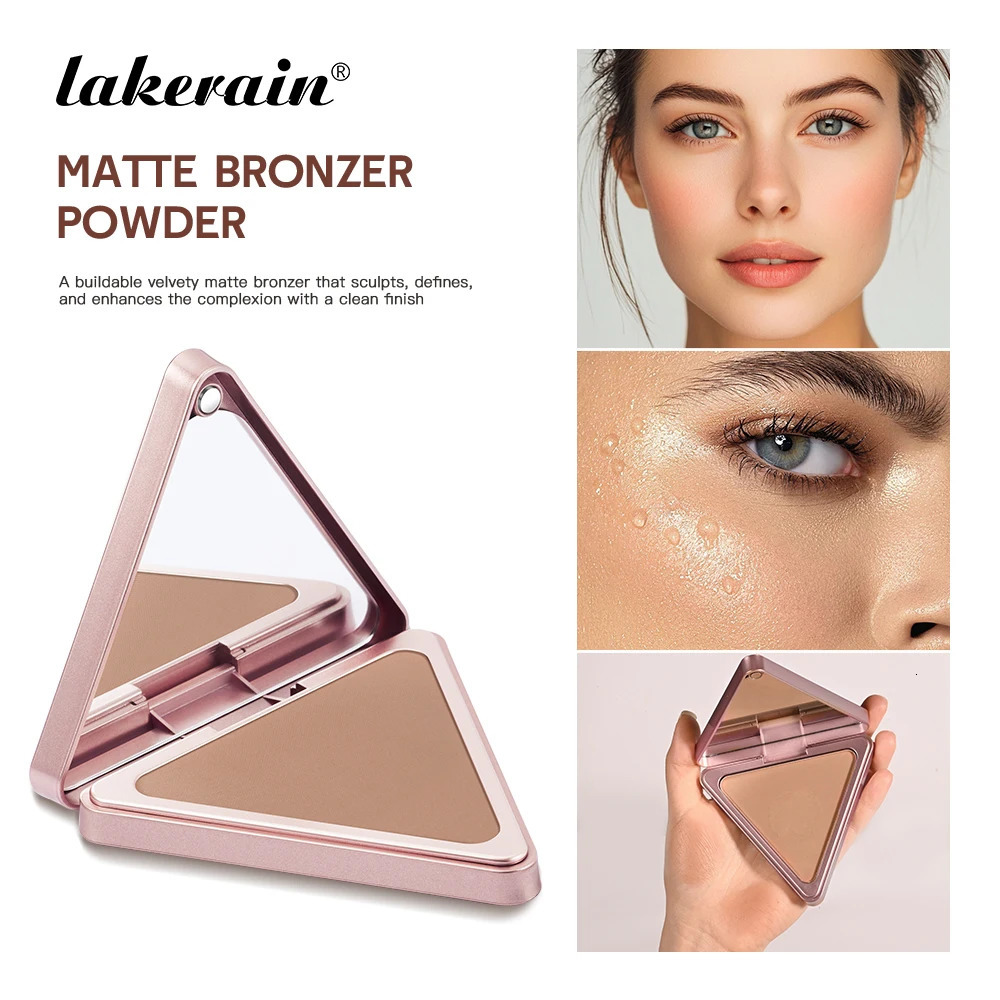 Lakerain Matte Bronzer Powder Long Lasting Makeup Effect Waterproof Sweatproof Setting Powder Oil Control Bronzer Face Makeup 260805