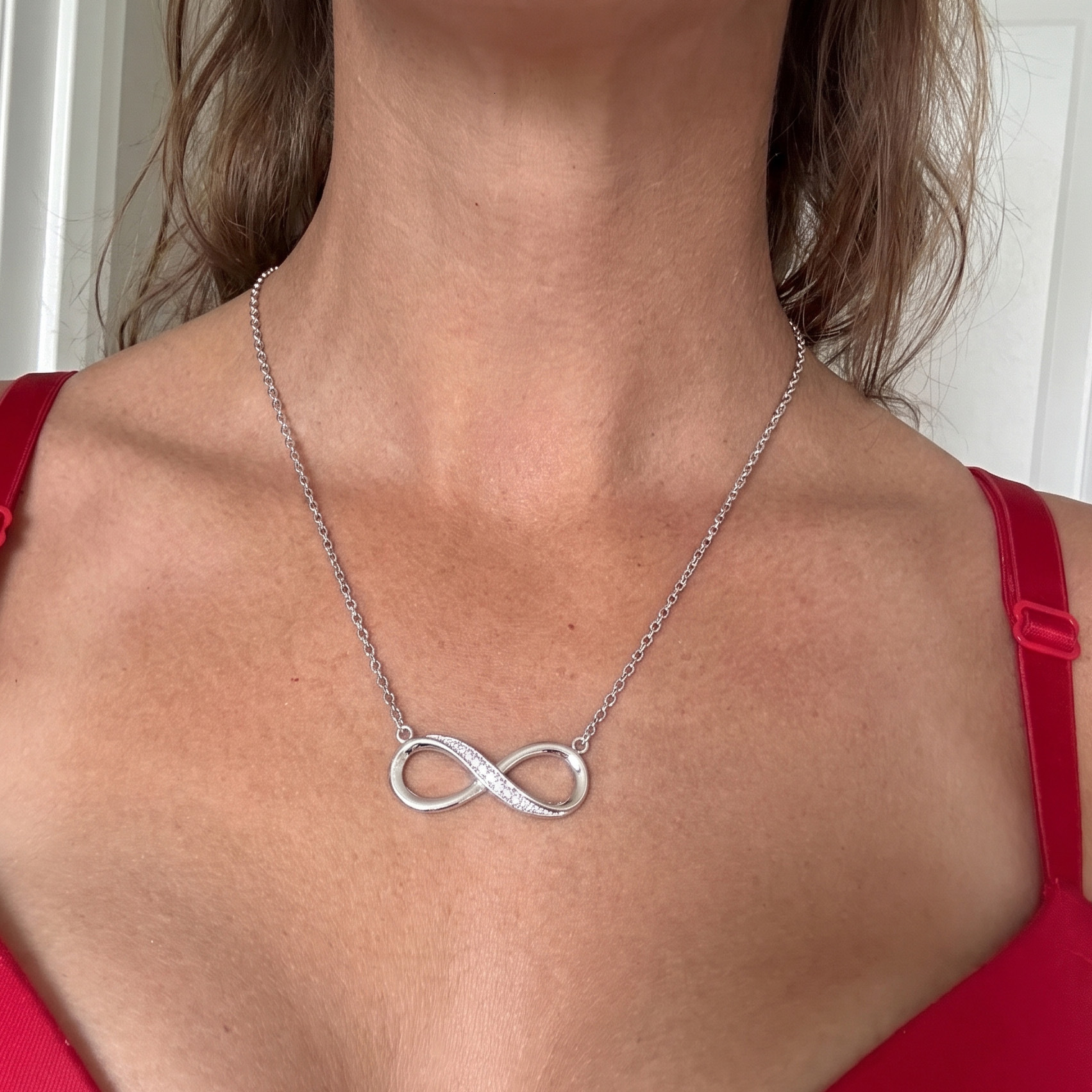 Hot Selling Infinite Loop Number 8 Jewelry Set Micro Pave Zircon Classic 18K Plated Women's Trendy Necklace