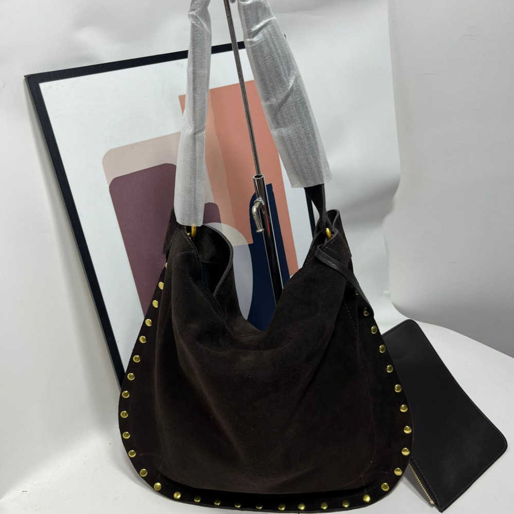 Trendy Large Capacity Saddle Suede Bag Vintage Shoulder Underarm Bags For Women Designer Bags Luxurys Handbags 260805